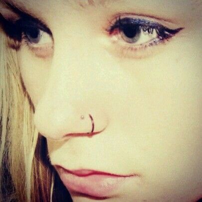 Hoop Ring Double Nose Piercing Picture