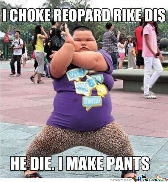 I Choke Reopard Rike Dis Funny Pants Meme Image