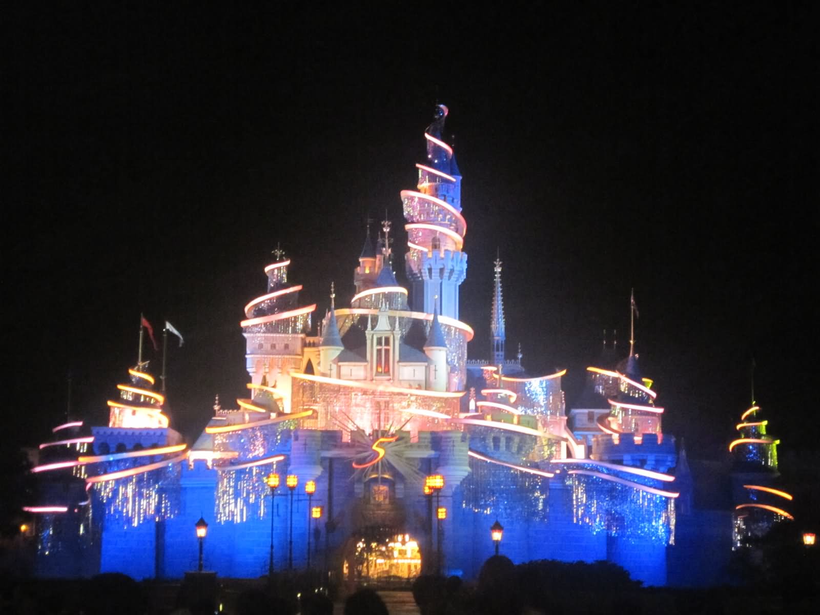 Incredible Night View Of The Disneyland Hong Kong