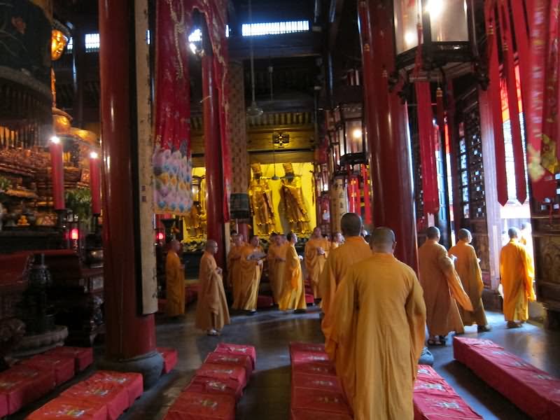 Inside Picture Of The Jade Buddha Temple, Shanghai