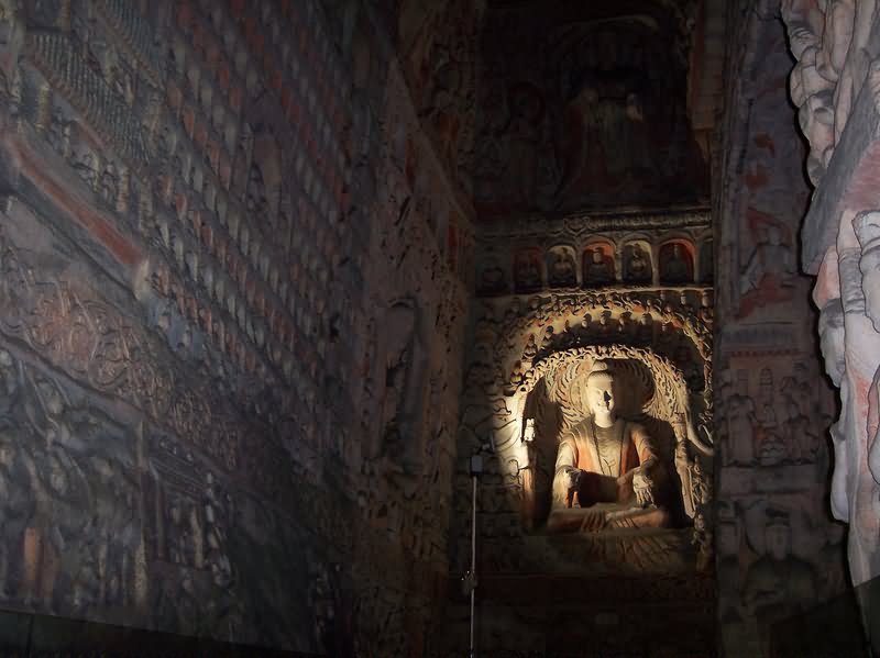 Inside View Of Mogao Caves At Dunhuang, China