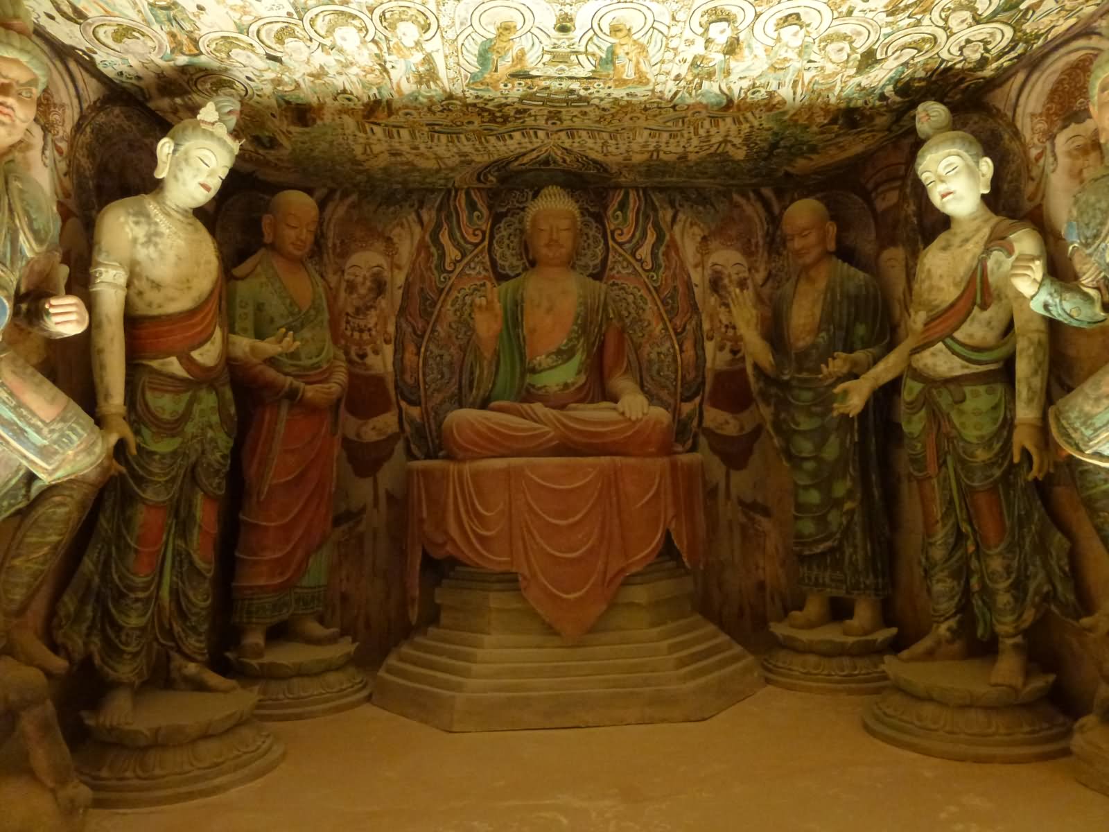 Interior Of The Mogao Caves In China
