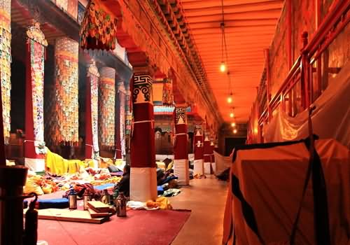 Interior Picture Of The Potala Palace In Tibet