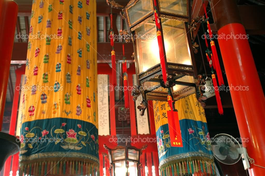 Lanterns Inside The Jade Buddha Temple, Shanghai