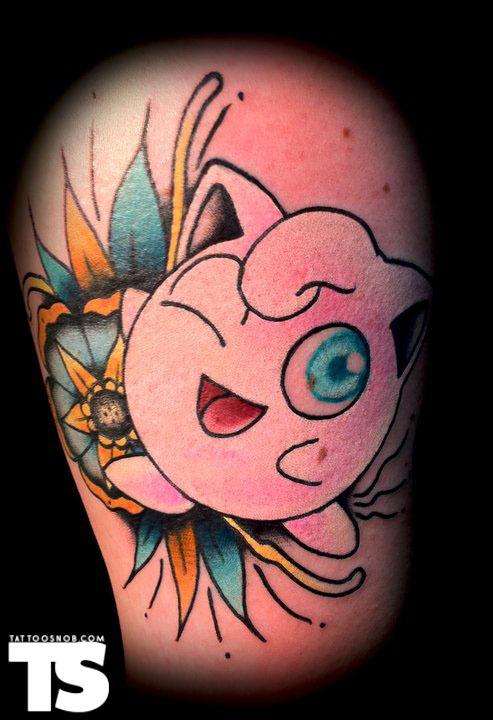 Legendary Jigglypuff Pokemon Tattoo Design