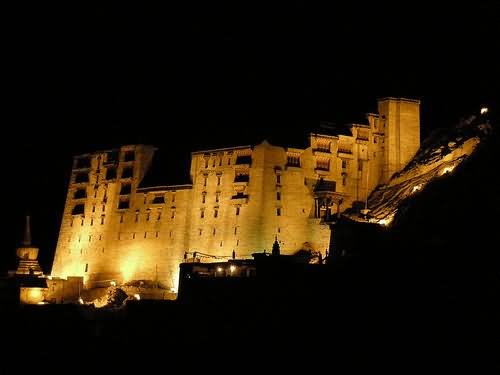 Leh Palace During Night