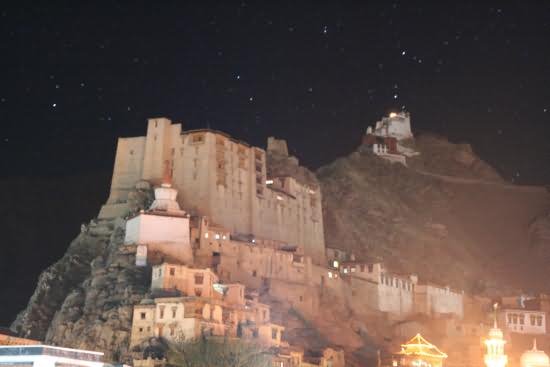 Leh Palace Night Picture In Leh