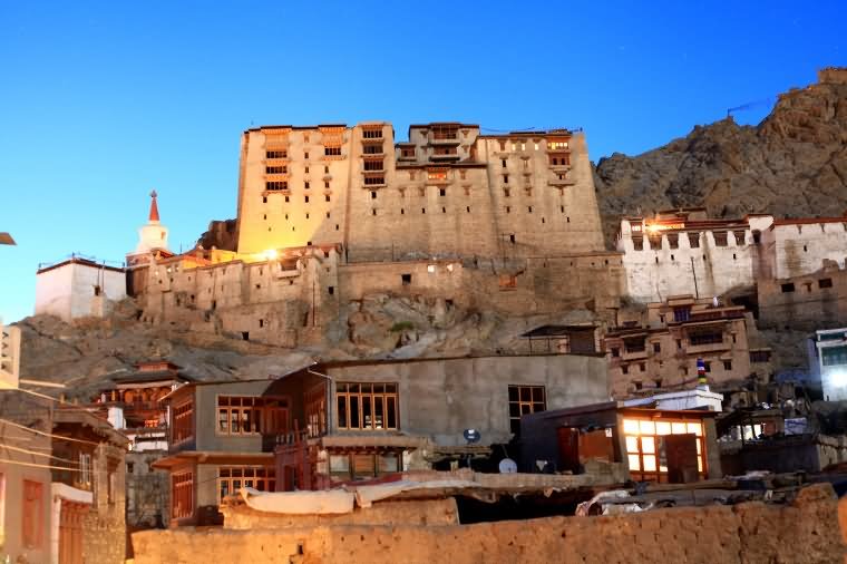 Leh Palace Seen From Old City Of Leh