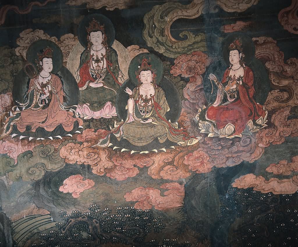Lord Buddha And Bodhist Painting At The Mogao Caves, Dunhuang
