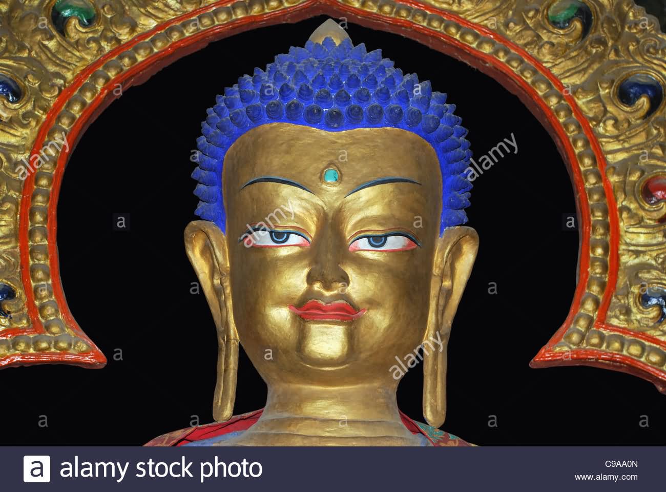 Lord Buddha Golden Statue Inside The  Leh Palace