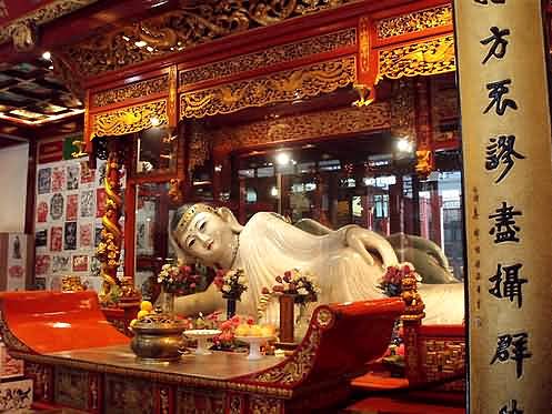 Lord Buddha Statue Inside The Jade Buddha Temple, China
