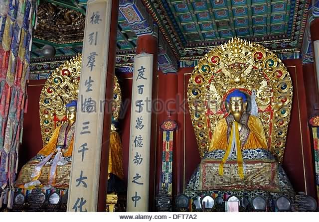 Lord Buddha Statues Inside The Yonghe Temple, Beijing