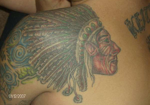 Native Tattoo Design For Upper Side Back