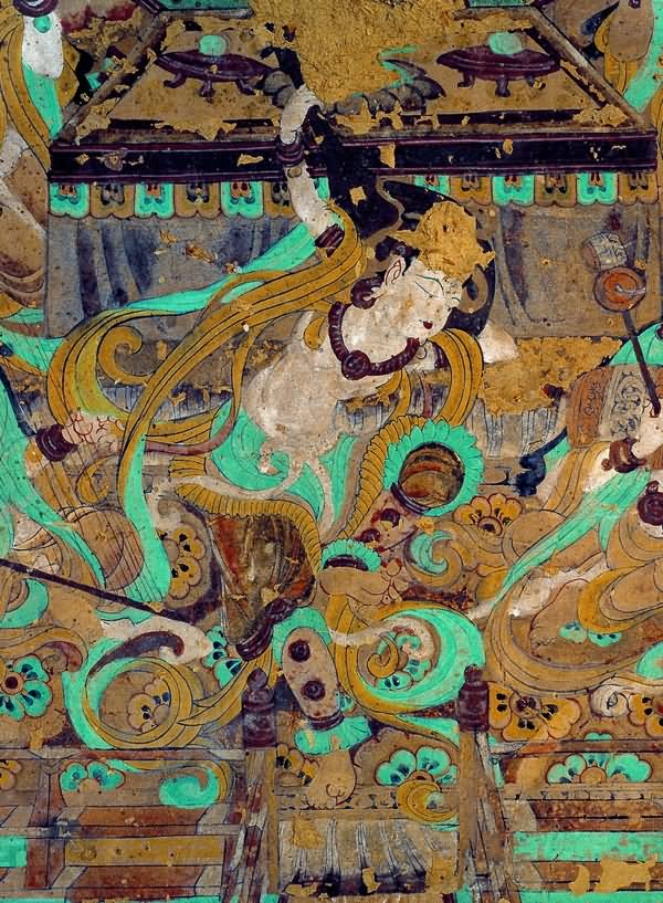 Painting On The Walls Inside The Mogao Caves, Dunhuang