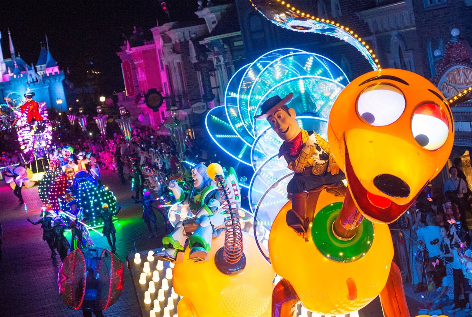 Parade At The Disneyland Hong Kong At Night