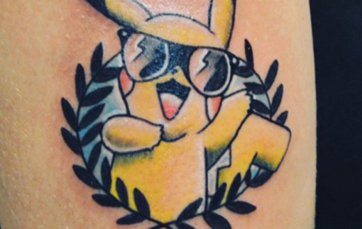 Pikachu Pokemon Tattoo Design For Men