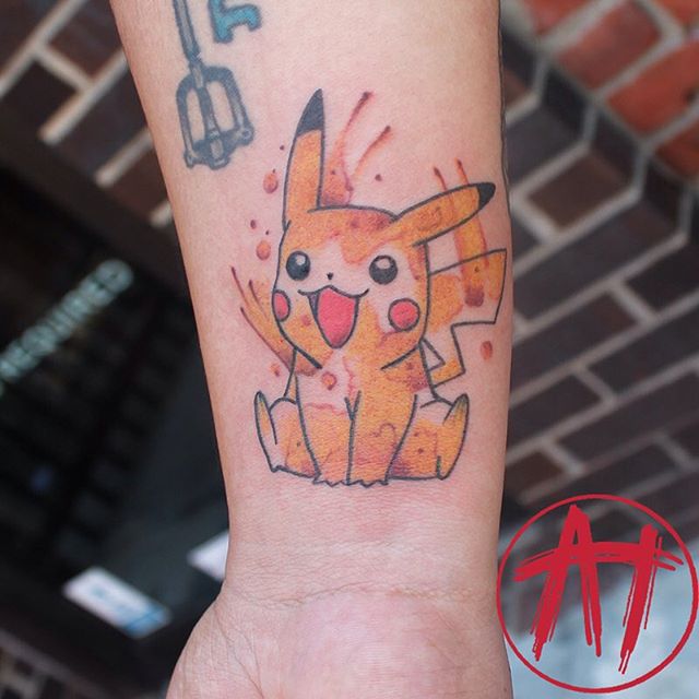 Pikachu Pokemon Tattoo Design For Wrist