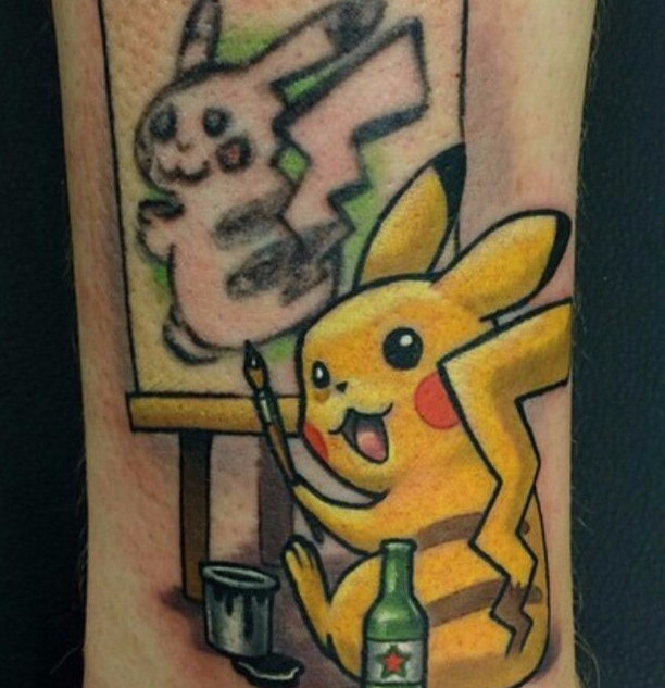 Pikachu Pokemon Tattoo Design