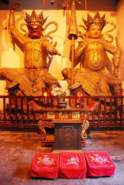 Sculptures Inside The Jade Buddha Temple