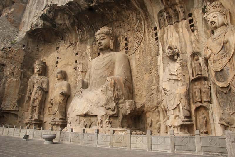 Sculptures Inside The Mogao Caves In China