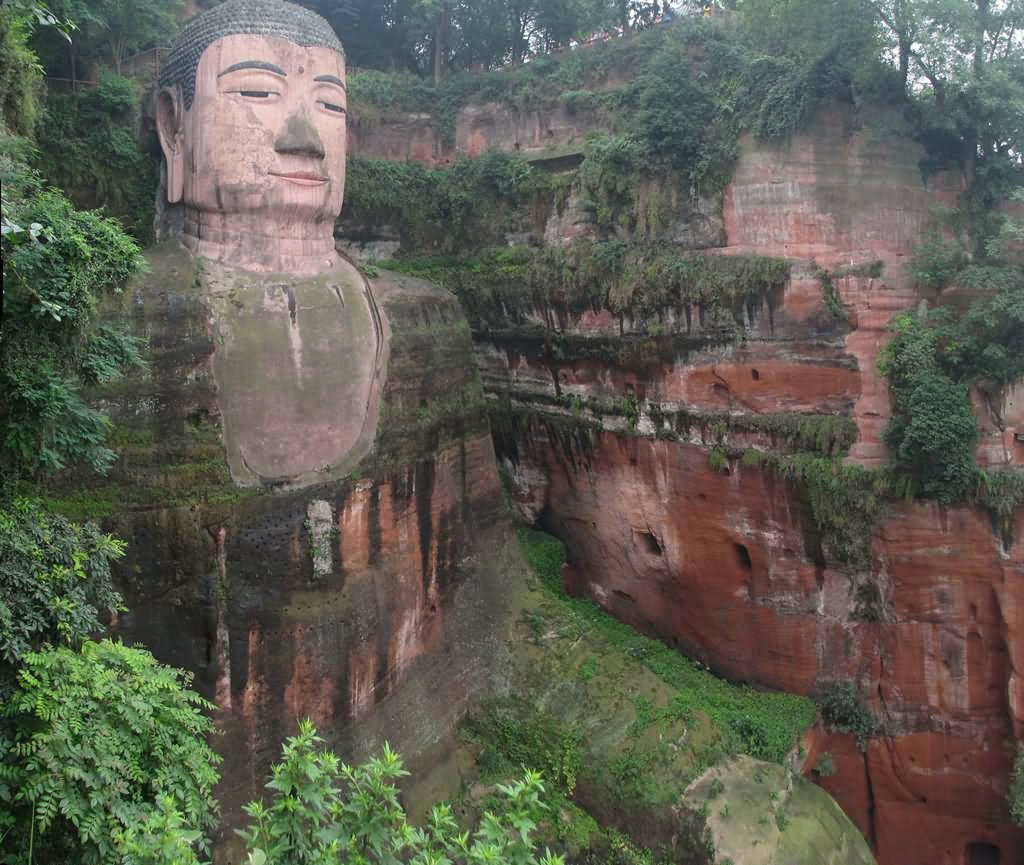 Side View Of The Leshan Giant Buddha