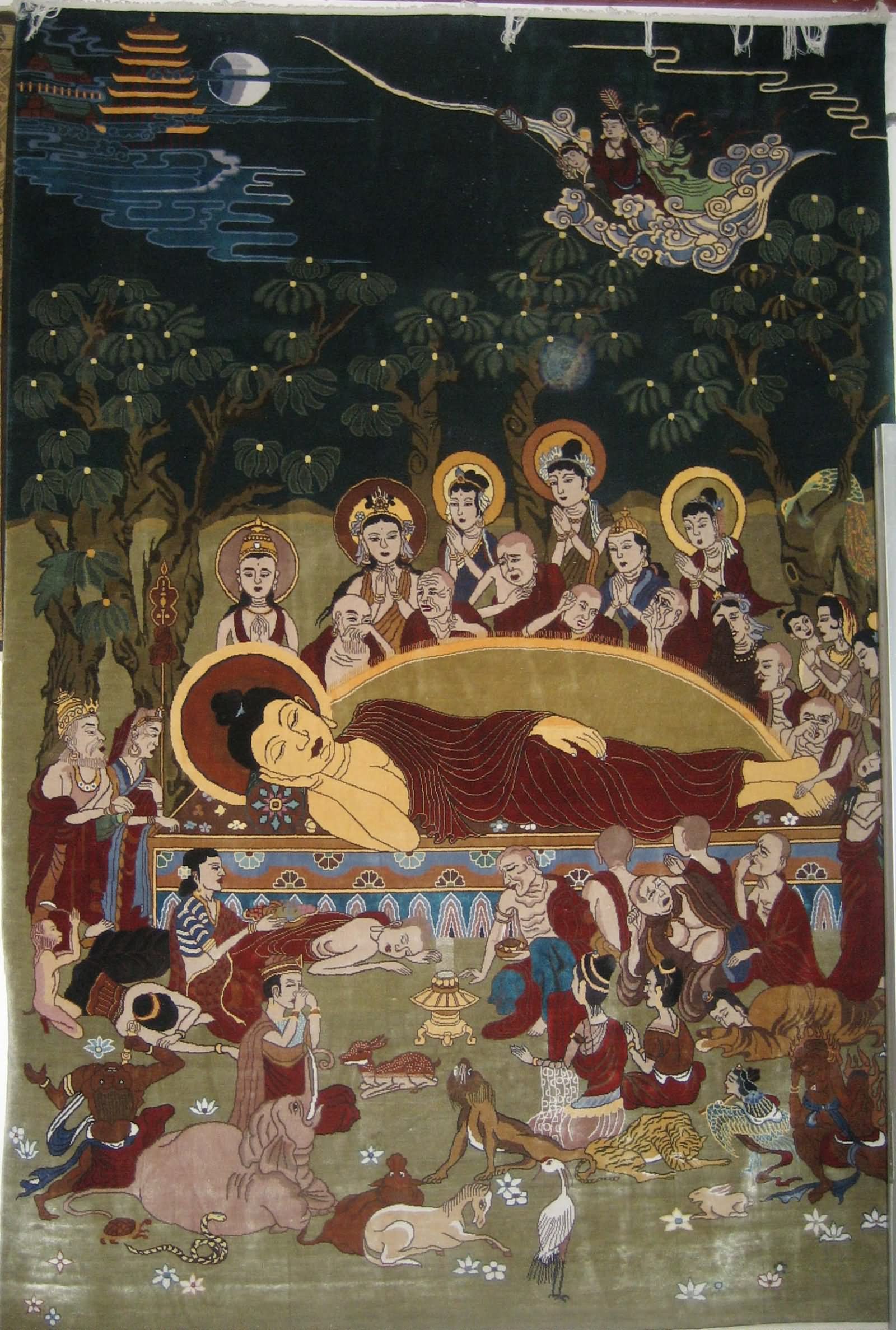 Sleeping Buddha Painting At The Mogao Caves