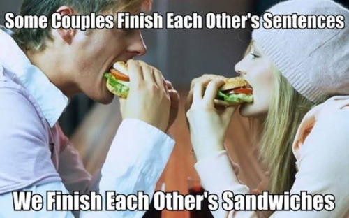 Some Couples Finish Each Other's Sentences Funny Couple Meme Picture