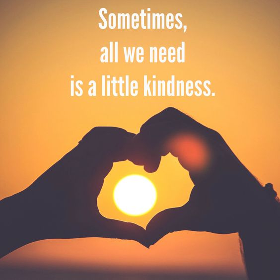 Sometimes, all we need is a little kindness.