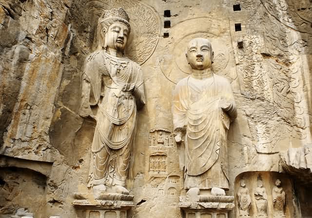 Statues At The Mogao Caves, China