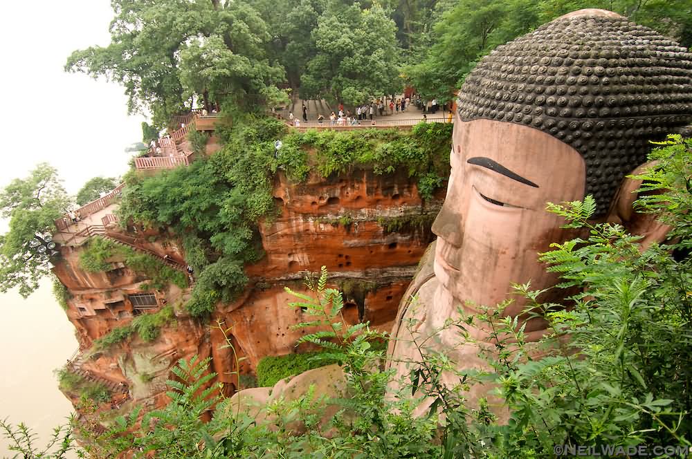 The Leshan Giant Buddha Seen From South Side