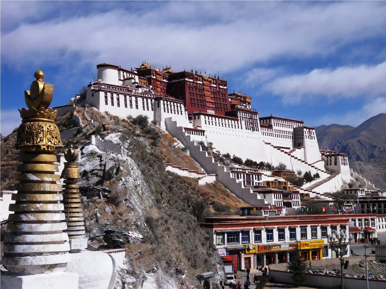 The Potala Palace On The Red Hill In Lhasa