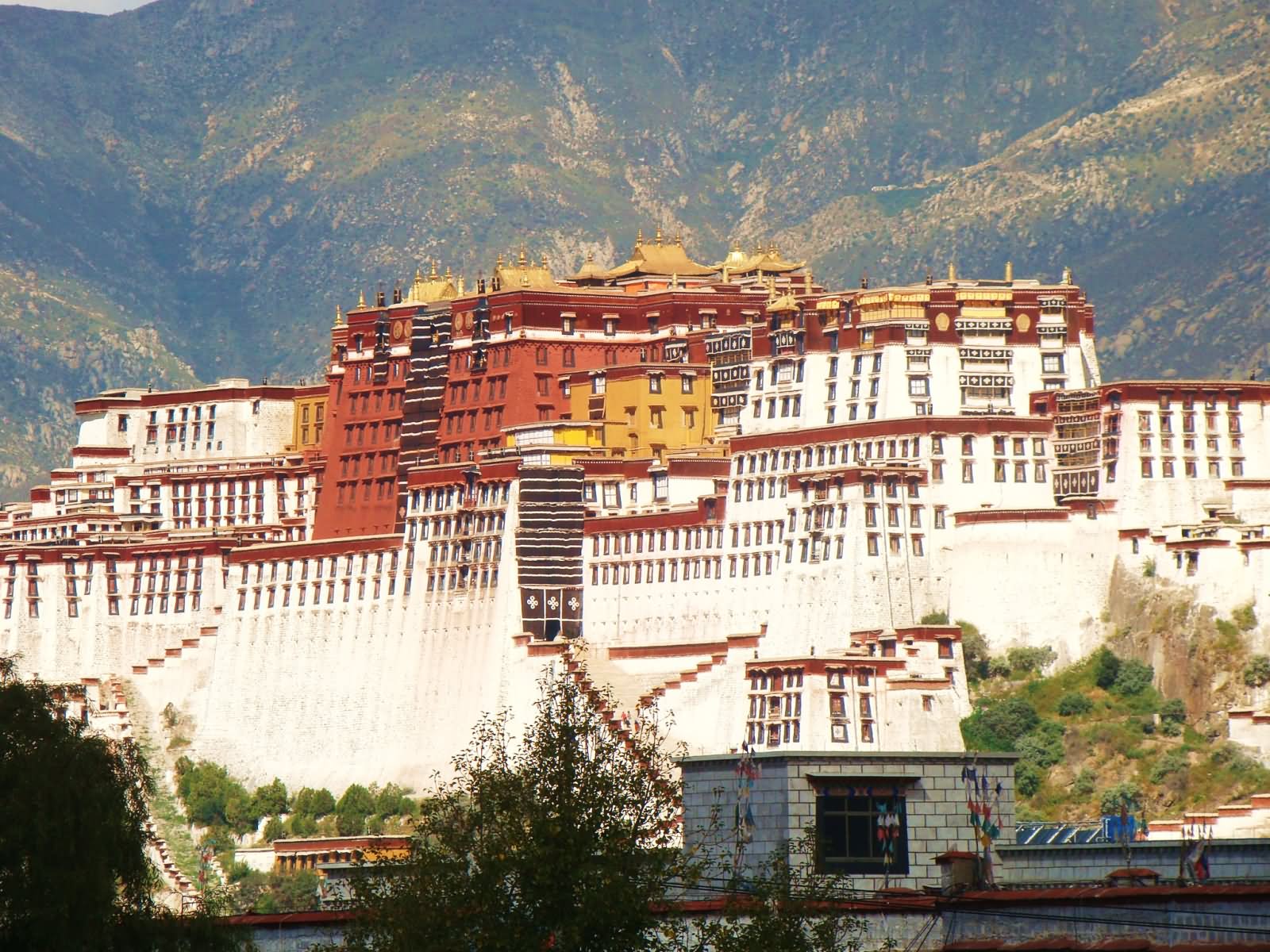 The Potala Palace View During Sunny Day