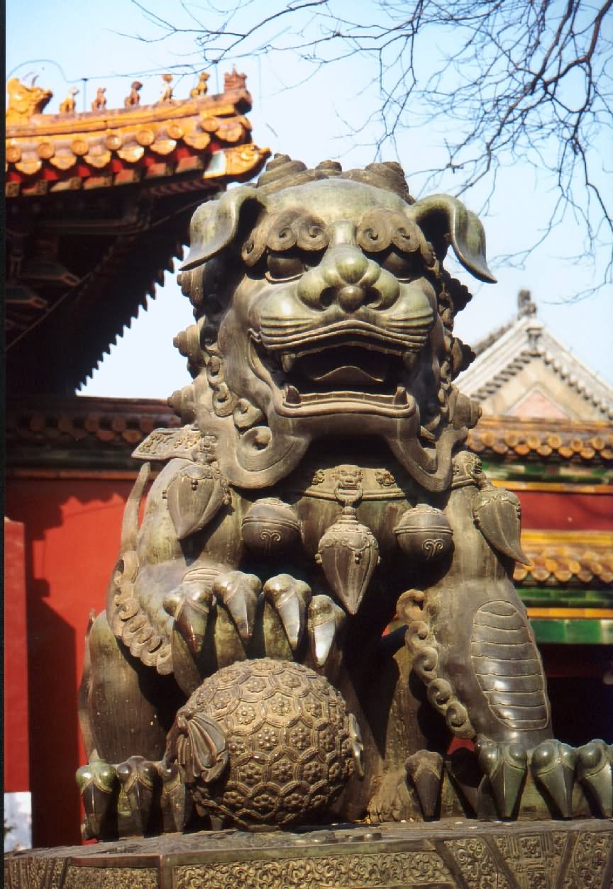 Tiger Statue At The Yonghe Temple, Beijing