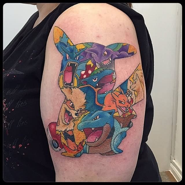 Unique Pokemon Tattoo Design For Shoulder By Mike