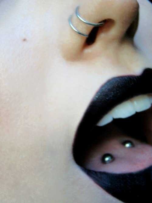 Venom And Double Nose Piercing For Girls