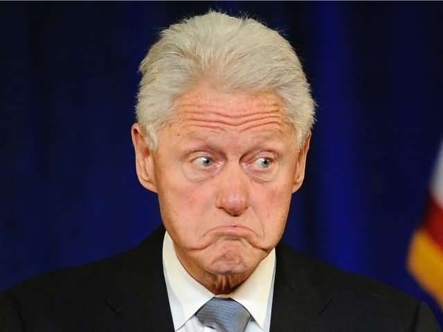 Very Funny Sad Face Bill Clinton Picture For Facebook