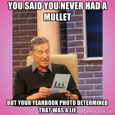 You Said You Never Had A Mullet Funny Meme Photo