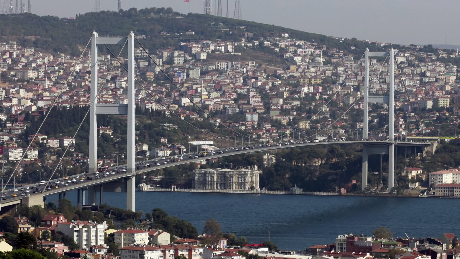 A View Of The Bosphorus Bridge In Istanbul, Turkey