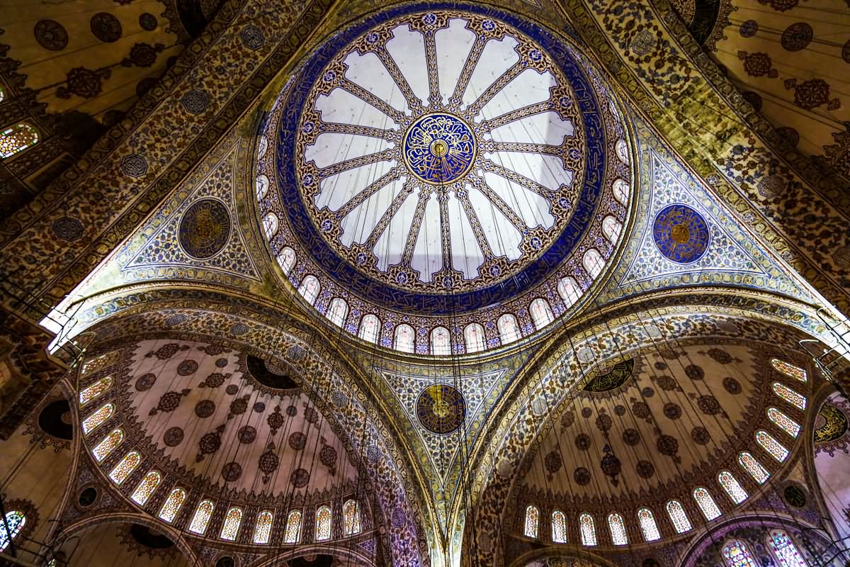 Adorable Domes Inside The Blue Mosque In Istanbul
