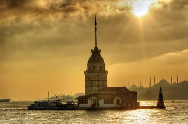Adorable Sunset View Of Maiden's Tower