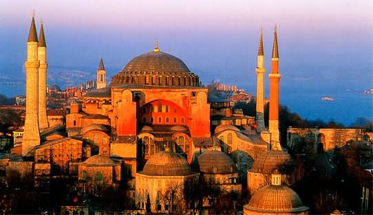 Adorable Sunset View Of The Hagia Sophia