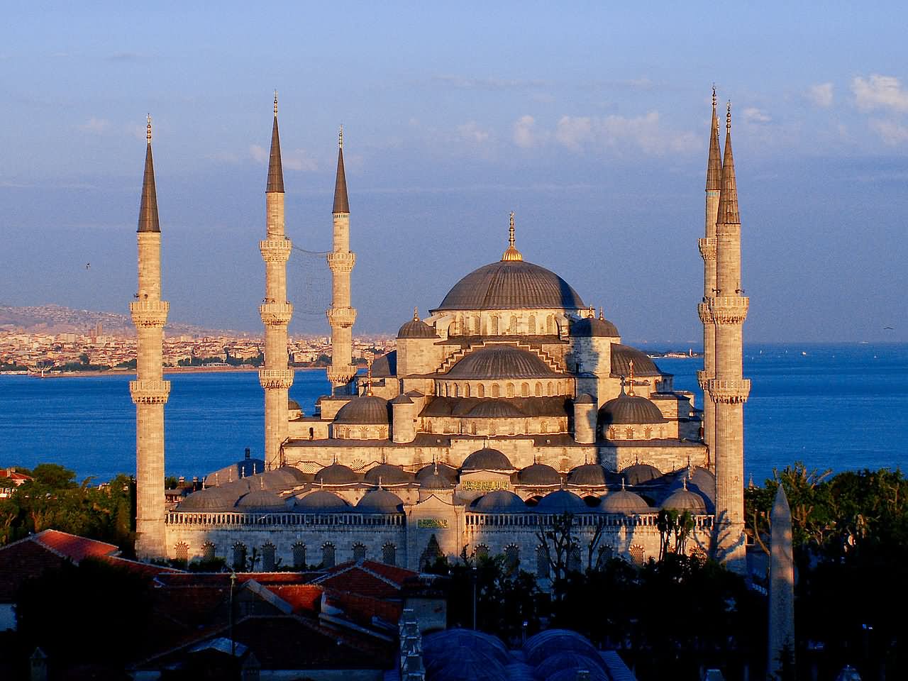 Adorable Sunset View Of The Blue Mosque Or Sultan Ahmed Mosque