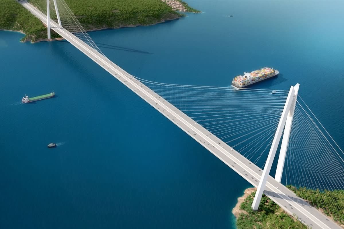 Aerial View Image of The Bosphorus Bridge, Istanbul