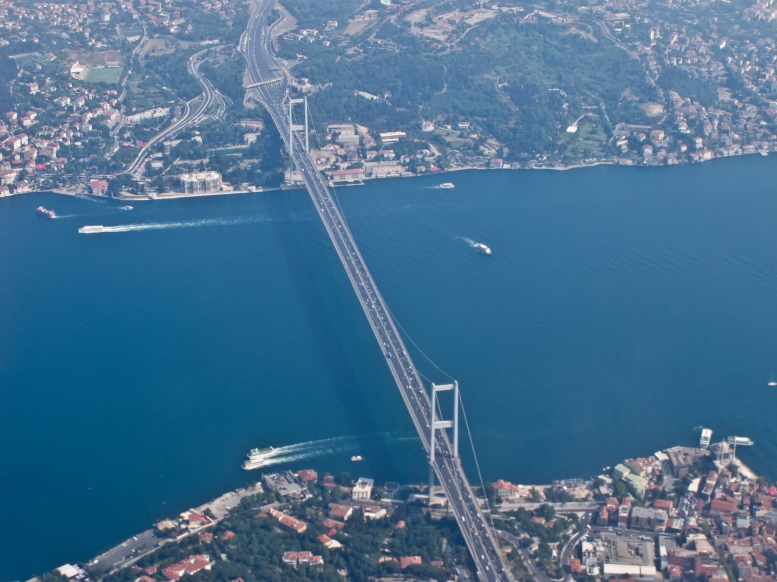Aerial View Of The Bosphorus Bridge In Istanbul