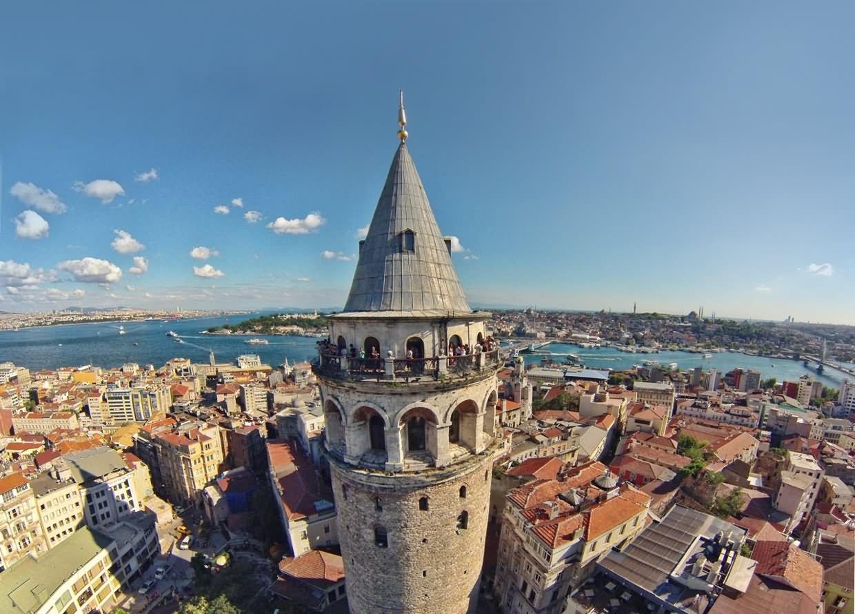 Aerial View Of The Galata Tower, Istanbul