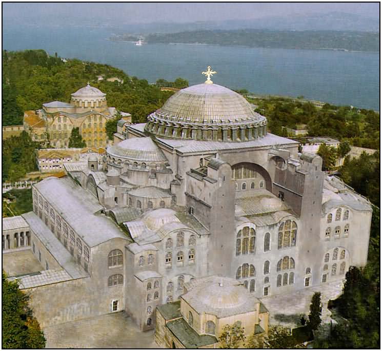 Aerial View of The Hagia Sophia