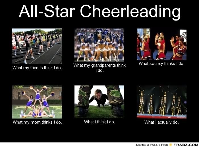 All-Star Cheerleading Funny Meme Photo
