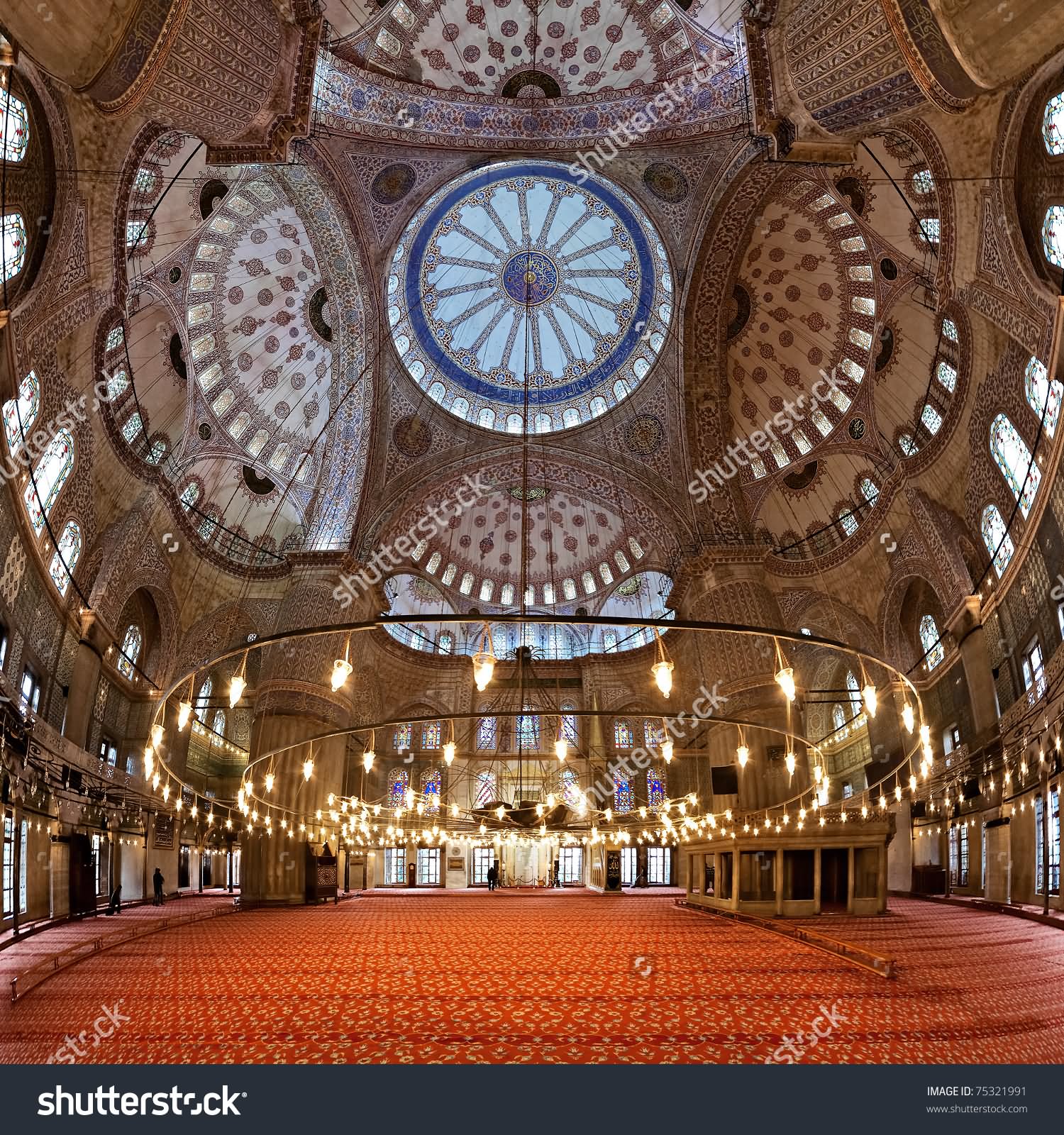 Amazing Architecture Of The Blue Mosque Inside View Picture