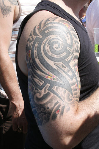 Amazing Tribal Half Sleeve Tattoo
