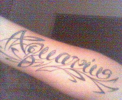 Aquarius Tattoo On Forearm